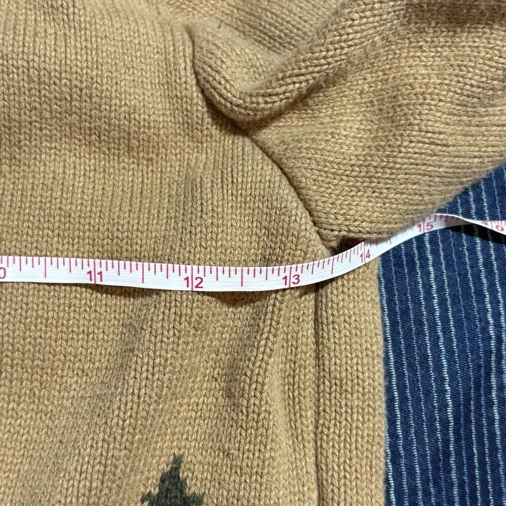 Gymboree Bear Sweater Boys 6 Button Neck Rustic Cabincore Outdoors Hiking Fall